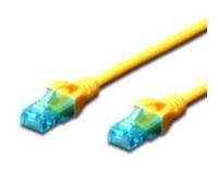CAT 5e U-UTP patch cord, PVC AWG 26/7, length 0.25 m, yellow