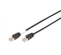 CAT 6 S-FTP outdoor patch cord, Cu, PE AWG 27/7, length 5 m, black sheath color