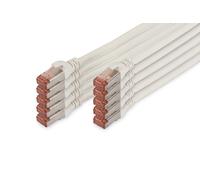 Cat 6 S-FTP Patch Cable - Patch cable - LSZH, Copper, AWG 27/7 White 2 m, Pack o
