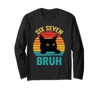 Cat 67 Bruh Meme Six Seven 6 7 Bambini Ragazzi Uomini Donne Maglia a Manica