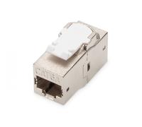 CAT 6A modular coupler, shielded RJ45 to RJ45, snap-in panel mount