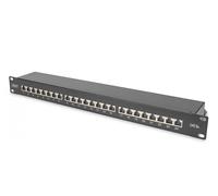 Cavo patch CAT 6A, classe EA, schermato, Patch Panel Nero, classe EA, schermato, RJ-45, Cat6a, Nero, Acciaio, Montaggio a rack, 1U