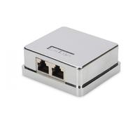 CAT 6A Surface mount box 2x Keystone Modules, shielded, 2-port