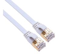Cat 7 Cavo Ethernet Gigabit LAN Switch RJ45 Patch 10 Gbps 600Mhz Piatto Cavi Compatibile con console di videogiochi Sony PlayStation PS2 / PS3 / PS3 / PS4 / Xbox/Xbox 360 Bianco 0.25m