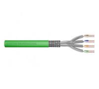 CAT 8.2 S-FTP install. cable, 2000 MHz, AWG 22/1 Dca, 50 m, ring, simplex, green