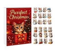 Cat Advent Calendarr 2026, 24-Day Acrylic Christmas Countdown