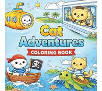 Cat Adventures Coloring Book: Explore, Dream, and Color with Curious Cats