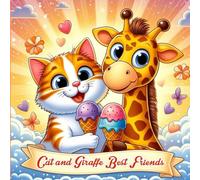 Cat And Giraffe Best Friends: Dot to dot, bold and easy coloring Book for kids, 40 Big image simple And Fanny design, âges 4-9