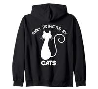 Cat And Kitten Lovers Easily Distracted by Cats Felpa con Cappuccio