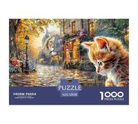 Cat And LionDaunting Jigsaw Puzzles for Adults An Assortment of 1000 Advanced, Impossible-Hard-Difficult Challenging Puzzle Educational Game Pieces - A Formidable And Rewarding Gift for Ambitious Adu