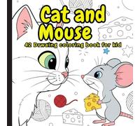 Cat and Mouse Coloring Adventure: Fun and Easy Coloring Pages for Kids Ages 4-8