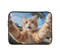 Cat and UFO - Custodia morbida trapuntata per computer portatile da 13", custodia protettiva per computer portatile
