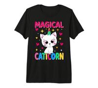 Cat And Unicorn Caticorn Magical Funny Kitten Cats Lovers Maglietta Premium