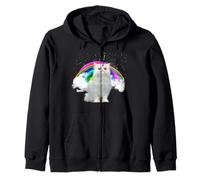 Cat And Unicorn Magical Funny Kitten Rainbow Cats Lover Felpa con Cappuccio