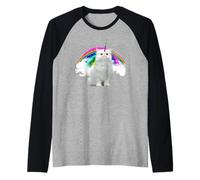 Cat And Unicorn Magical Funny Kitten Rainbow Cats Lover Maglia con Maniche Raglan