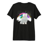 Cat And Unicorn Magical Funny Kitten Rainbow Cats Lover Maglietta Premium