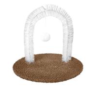 Cat Arch Self Groomer, Non-Slip Self-Grooming Massager with Scratching Pad, Shedding Arch Toy for Kittens and Indoor Cats, Pet Training Accessory, Grooming Aid, 35x25x33cm