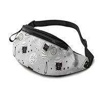 Cat Astonauts In The Spase per Donna e Uomo, Casual a Tracolla con Tracolla Regolabile per Corsa all'Aperto Escursionismo