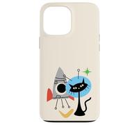 Cat Astronaut Space Retro Atomic Age Mid-Century Modern Custodia per iPhone 13 Pro Max