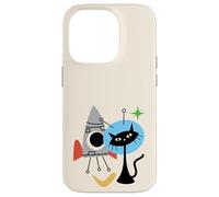 Cat Astronaut Space Retro Atomic Age Mid-Century Modern Custodia per iPhone 14 Pro