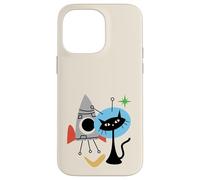 Cat Astronaut Space Retro Atomic Age Mid-Century Modern Custodia per iPhone 14 Pro Max