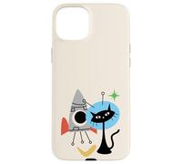 Cat Astronaut Space Retro Atomic Age Mid-Century Modern Custodia per iPhone 15 Plus