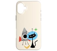 Cat Astronaut Space Retro Atomic Age Mid-Century Modern Custodia per iPhone 16 Plus