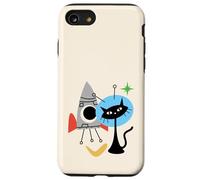 Cat Astronaut Space Retro Atomic Age Mid-Century Modern Custodia per iPhone SE (2020) / 7/8
