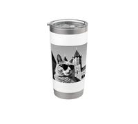 Cat At The Malbork Castle, Polonia Bicchiere termico in acciaio inox doppia parete