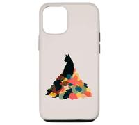 Cat Autumn Leaves Fall Cozy Aesthetic Feline Owners Custodia per iPhone 12/12 Pro