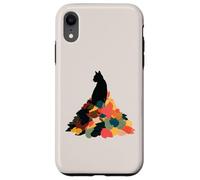 Cat Autumn Leaves Fall Cozy Aesthetic Feline Owners Custodia per iPhone XR
