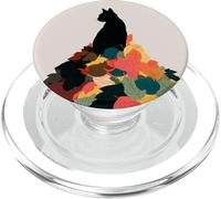 Cat Autumn Leaves Fall Cozy Aesthetic Feline Owners PopSockets PopGrip per MagSafe