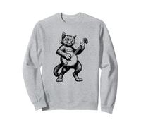 Cat Banjo! Awesome Bluegrass Acoustic Music Festival Art Felpa