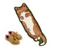 Cat Bathroom Rug - Cartoon Cat Cute Floor Mat, Soft Decorative Bedside Carpet, Indoor Comfort Accent | Playful Home Styling Textile Accessory For Bedroom Shower Dorm Children Room