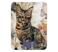 Cat - Bilancia portatile per alimenti, facile da pulire, da viaggio, 5 kg/5 g, bilancia digitale per alimenti con 4 unità per arrostire e perdere peso (batterie non incluse)