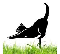 Cat - Black Cat Yard Stake | Fine Craftsmanship Cats Lawn Decorations | Metal Garden Outdoor Statues Animal Stakes For Yard Lawn, Patio, Cats Lovers Garden Decoration