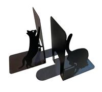Cat Book Holder Metal Bookshelf Organizer, Animal Themed Book Stand | Funny Book Ends 310g, For Bookworm Reader Librarian Teacher Student Bookshelf Bookcase Desk Office Library Dorm Reading Nook