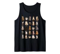 Cat Breeds Coffee Lover Cute Kitten Cat Mom Grid Citazione Canotta
