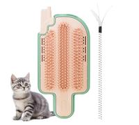 Cat Brush,Corner Massage Comb - Cat Brush With Catnip | Kitten Groomer | Wall Corner Scratcher Comb For Indoor Cats | Soft Face Massager With Catnip Grooming Brushes