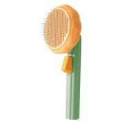 Cat Brush, Dog Brush, Pet Hair Remover, Detangling Pumpkin-Shaped Comb, Self-Cleaning Massage Tool, For Long Haired Puppy Kitten Grooming At Home, 4 Inches Arancione, 20 x 9 x 7 cm 1 Pack