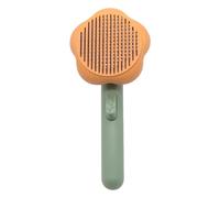 Cat Brush Tool, Pet Grooming Comb, Shedding Hair Remover with Massage Grip Design, Deshedding Cleaning Accessory for Dogs Flea Bath Loose Coat Supplies Home Use, 7.56x3.27x2.56 Inches