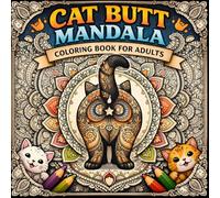 Cat Butt Mandala Coloring Book For Adults: A Hilarious Adult Coloring Book with Funny Cat Butts and Relaxing Mandala Patterns for Cat Lovers | 40 Illustrations | Single-Sided Pages | 8.5 x 8.5 in