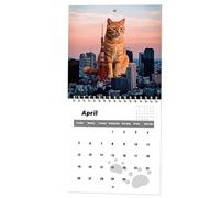 Cat Calendar 2026 - Cat Monthly Table Planner, Scheduling Calendar With Holidays Marked, Vertical Design Reminder | For Home Classroom Students Teachers Kids Boys Adults Organization