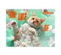 Cat Calendar, 2026 Wall Planner with Funny Design, Monthly Cat Calendar for Office, Sturdy Print, Easy Hangg Feature, Home Tool, Decor Accessory for Living Room Study School Family