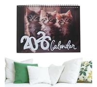 Cat Calendar, Kitten Wall Planner, 2026 Monthly Organizer, Funny Illustrated Feline Art, 11.02x8.46 Inches, Ideal for Scheduling at Home, Office, School, Perfect for Family and Friends