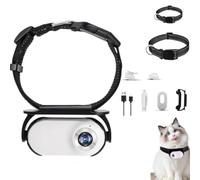 Cat Cam Pro 2.0, Catcam Pro, collare per cani, videocamera HD 1080p, wireless, mini sport con registrazione video, leggero e impermeabile, ideale per avventure Dog Pet Cam (bianco, senza carta)
