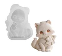 Cat Candle Mold, 3D Animal Silicone Mold, Craft Casting Tool, Reusable Resin Candle Form, for Adults Lovers Family Friends Women DIY Crafting Chocolate Soap Clay Making Home Decor Gift Projects