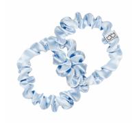 Cat & Cat Set di Due Elastici di Seta per Capelli, Azzurro 2 pz