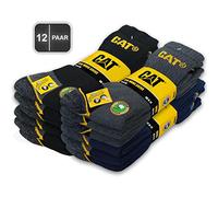 CAT Caterpillar 12 paia REAL WORK SOCKS Calze da lavoro da donna e da uomo, calzini business, confezione da 12 pezzi, disponibili in varie misure 35-50, 39-42