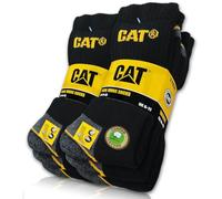 CAT Caterpillar 6 paia di calzini da lavoro REAL WORK SOCKS da donna e uomo, calzini da lavoro, calzini da lavoro, taglia 35-50, Nero, 39-42